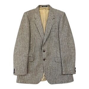 Harris Tweed‎ St Michael Men's Sport Coat Blazer Houndstooth Wool 40R Made UK
